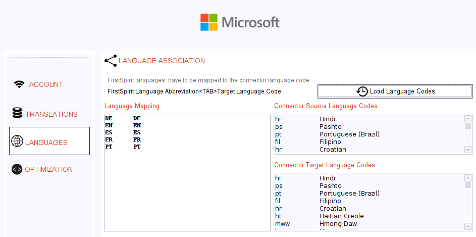 Languages Mapping