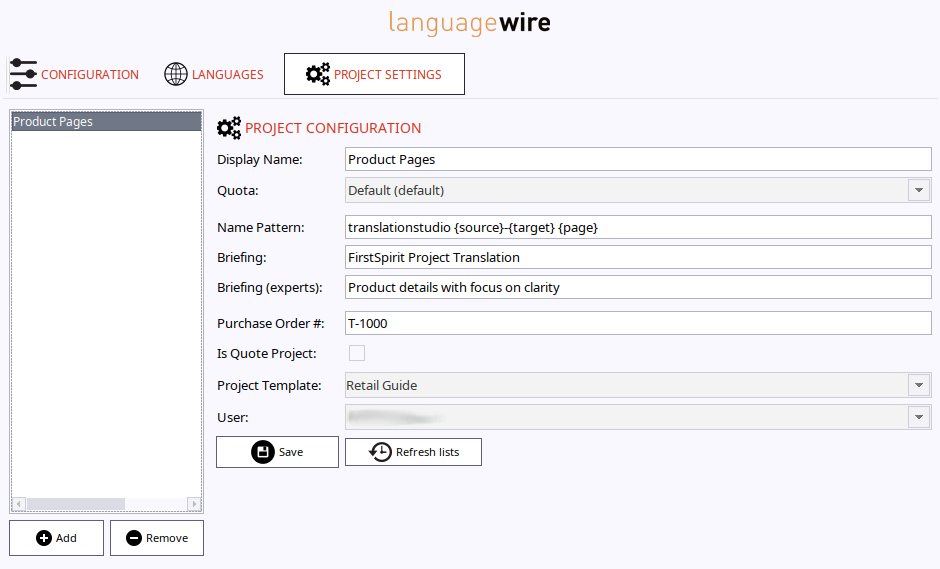 Project Settings