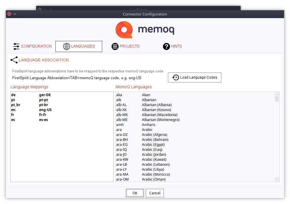 Languages and LCIs