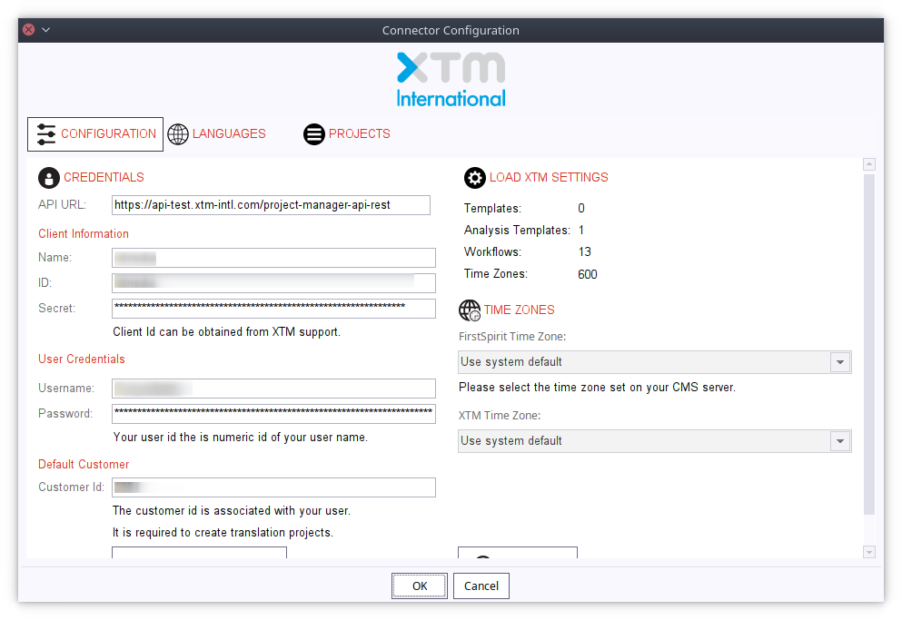 Connection Configuration