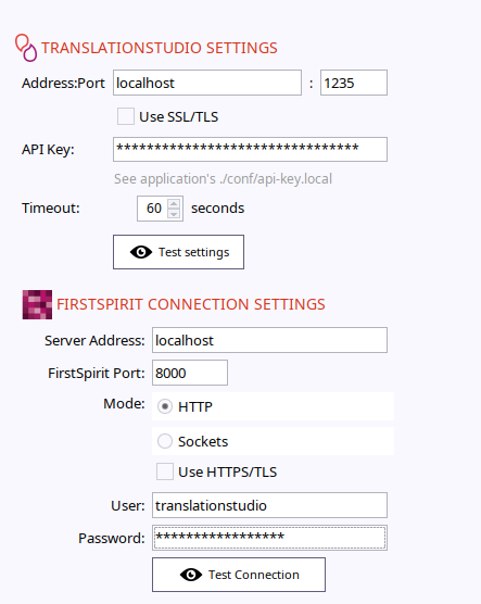 Connectivity Settings
