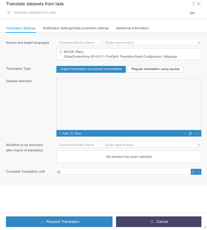 Registering a Dataset