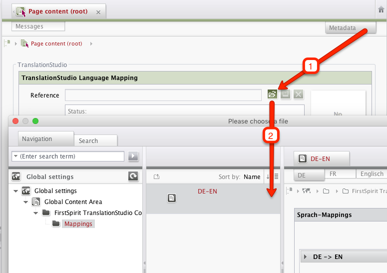 Pre-Assigning a language mapping to an element