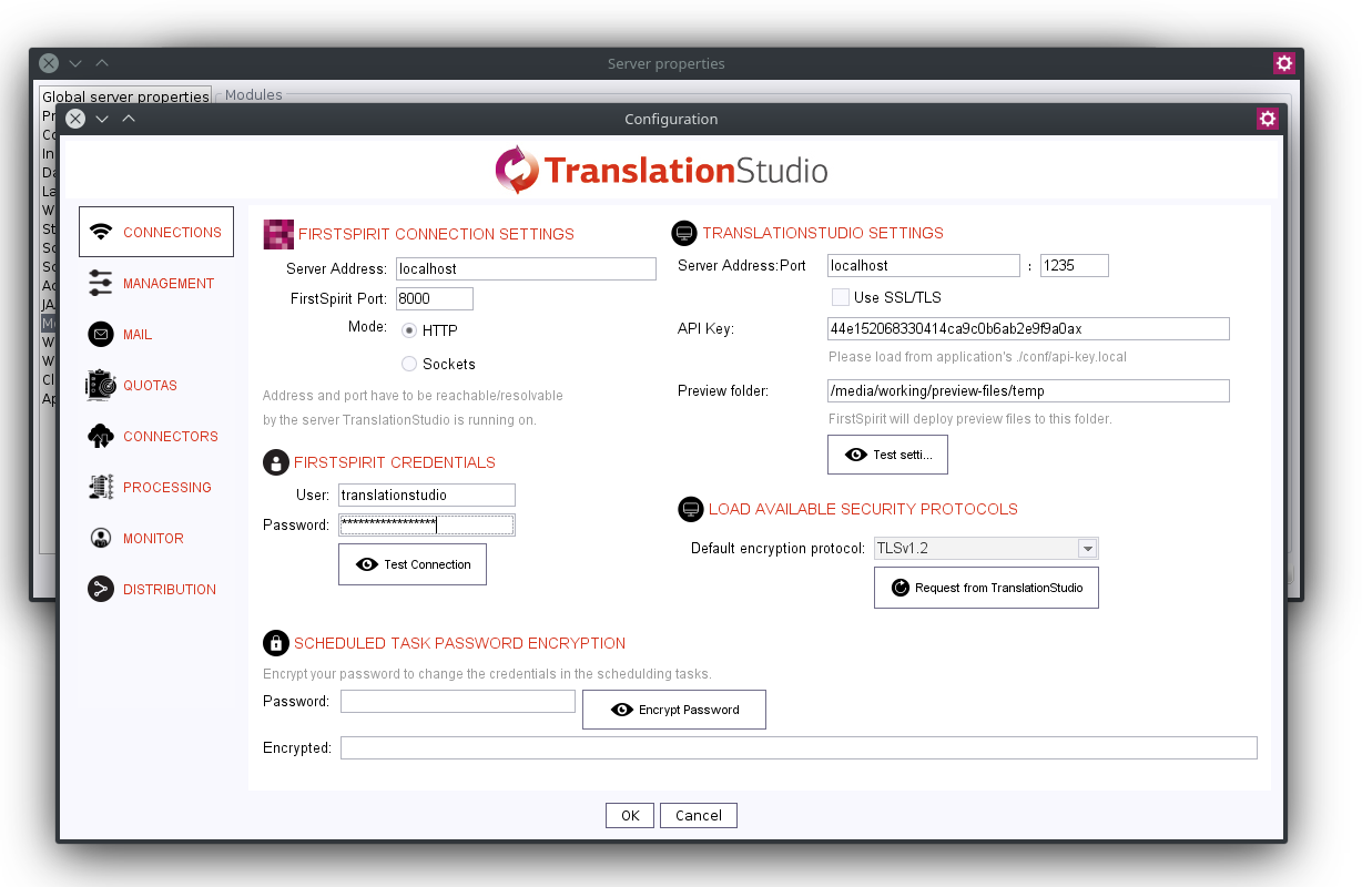 translationstudio Configuration GUI